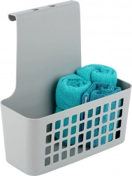 Závěsný plastový košík na dveře, šedý 23,5 × 10 × 24 cm