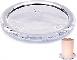 Skleněná podložka pod svíčky 10 cm