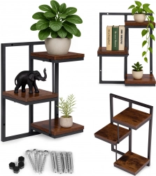 Závěsná nástěnná polička na květiny 3 úrovně loft MODERNHOME