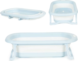 Skládací cestovní dětská vanička s odtokem, šedá