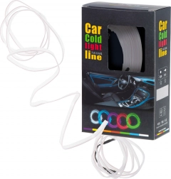 Ambientní LED osvětlení do auta USB / 12 V, pásek 5 m – Bílá