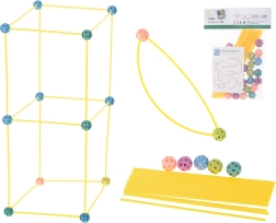 Kreativní stavebnice – Tubusové tyčky pro výrobu stanů a staveb, 75 dílů
