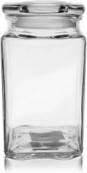 Skleněná čtvercová dóza na potraviny 1,4 l s víčkem