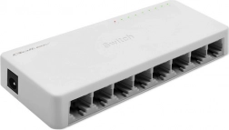 Síťový přepínač 8× RJ45, gigabitový LAN, Qoltec