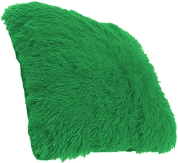 Dekorační povlak na polštář z plyšového kožíšku, tmavě zelený 40 × 40 cm