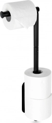 Nástěnný držák toaletního papíru z nerezové oceli, černý, 46,5 cm
