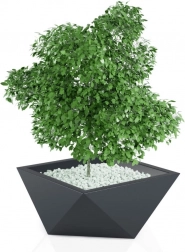 Designový květináč MONUMO Vendetta 30 cm, antracit