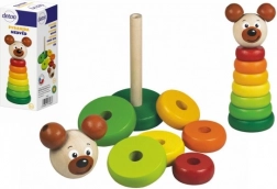 DETOA dřevěná pyramida medvěd