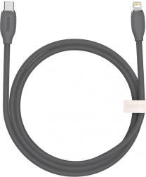 Baseus silikonový rychlonabíjecí kabel USB-C na Lightning 20W 1,2 m černý