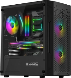 PC skříň bez zdroje Logic Aramis ARGB Mini s USB 3.0