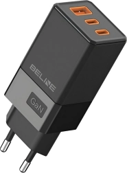 Černá nabíječka GaN 65W se 2x USB-C a USB-A