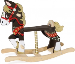 Le Toy Van Petilou houpací kůň pro děti – hnědý dřevěný