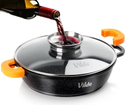 Hluboká granitová pánev se skleněnou poklicí TERRUNA AROMA 28 cm, 3,3 l