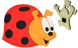 dřevěná magnetka beruška dodo