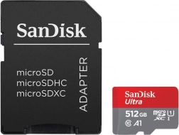 SanDisk Ultra microSDXC 512GB 150MB/s A1 s adaptérem