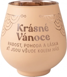 Zrcadlový svícen Krásné Vánoce