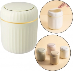 Mini koš na odpadky se zeleným otevíracím víkem