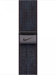 sportovní tkaný řemínek NIKE černo‑modrý pro 42 mm