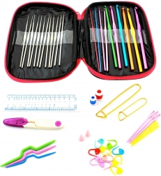 Sada háčků na háčkování 50 dílů s pouzdrem