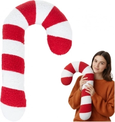 Vánoční dekorace Ruhhy – měkká polštářová hůlka v bílo‑červené barvě