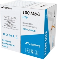 LAN kabel UTP 100 Mb/s CCA 305 m, oranžový