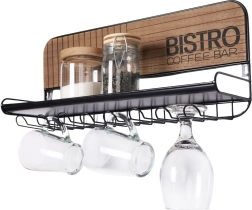Nástěnný držák na sklenice a hrnky Bistro