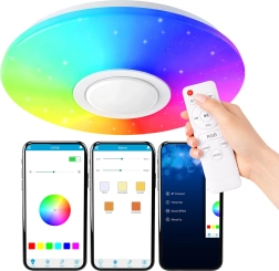 RGB LED stropní svítidlo s Bluetooth reproduktorem 40 W
