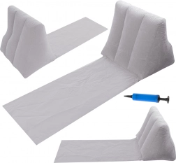 Nafukovací plážová podložka s opěrkou a polštářem – Šedá