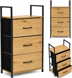 Komoda se 3 textilními zásuvkami ModernHome