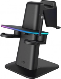 RGB nabíjecí stojan pro META QUEST 3/QUEST 2/QUEST PRO od Kiwi Design – černý