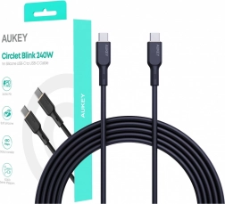 Silikonový kabel USB-C - USB-C 1m 240W PD od AUKEY