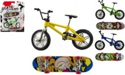 Prstové bmx kolo a skateboard – šroubovací mini sada 10 cm