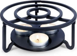 Kovový ohřívač pod konvici na čaj, černý