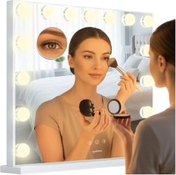 Kosmetické zrcadlo LED Soulima 58 × 46 cm s regulací osvětlení
