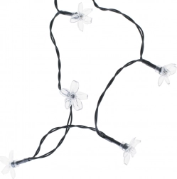 Solární zahradní světelný řetěz květinky 7 m, 50 LED, multicolor