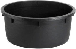 Plastová nádoba na vodu 130 l, průměr 80 cm, výška 34 cm, černá