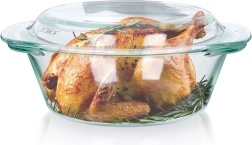 Skleněná žáruvzdorná mísa s víkem 1,4 l + 430 ml