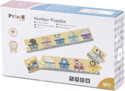 Dřevěné puzzle s čísly PolarB Montessori