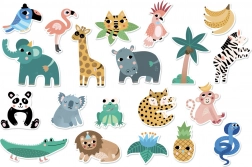 Vilac dřevěné magnetky Džungle pro děti