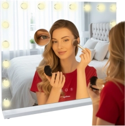 Kosmetické zrcadlo LED SOULIMA 80 × 62 cm s regulací jasu a barvy