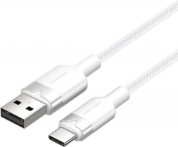 USB kabel 2.0 USB‑A na USB‑C 3A 2 m bílý Vention