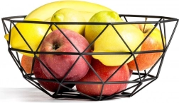 Kovová geometrická mísa na ovoce černá 28 cm Vilde