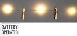 Vánoční LED osvětlení s klipy 0,9 m, teplá bílá (sada 10)