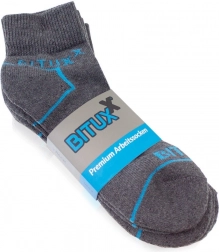 Pracovní a sportovní ponožky 3/4, šedé, sada 12 párů (velikosti 39–50)