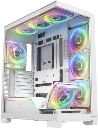 Počítačová skříň MODECOM Volcano Stellar Plus ARGB, midi tower, bílá