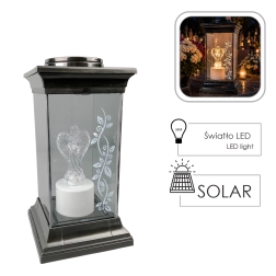 Solární lampion s LED andělem 28 cm
