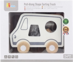 Dřevěná tahačka a vkládačka nákladní auto