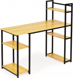 Psací stůl loft s policemi světlý dub