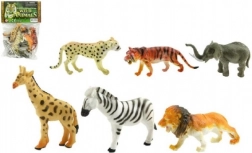 safari zvířátka ZOO 6 ks plastové figurky 10 cm v sáčku