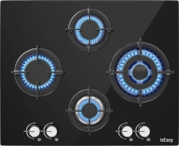 Skleněná plynová varná deska Iseasy 60 cm se 4 hořáky